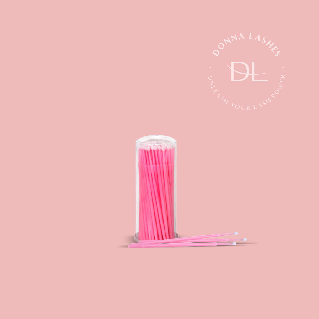 Eyelash Micro Brushes Pink