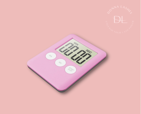 Lash and Brow Lift Pink Timer